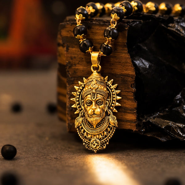Gold Plated Bajrangbali Karungali Necklace