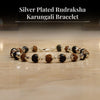Silver Plated Rudraksha Karungali Bracelet
