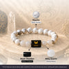 Howlite & Milky Quartz Zodiac Band for Cancer (कर्क राशि)
