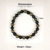 Wealth Shield Band with Pyrite and Black Obsidian Stones