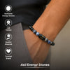 Black Obsidian & Lapis Lazuli Zodiac Band for Sagittarius (धनु राशि)