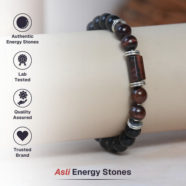 Tiger's Eye Zodiac Band – Leo (सिंह राशि)