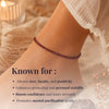 Diamond Cut Garnet Anklet