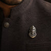 Silver Plated Veer Hanuman Brooch