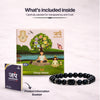 Black Onyx Zodiac Band – Aquarius (कुंभ राशि)