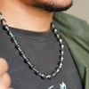 Silver Plated Eternal Karungali Mala - 9mm Beads