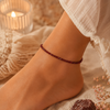 Diamond Cut Garnet Anklet