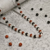 Silver Plated Rudraksha Karungali Mala + Bracelet Combo