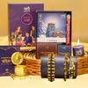 Gold Plated Bhaiya Bhabhi Rudraksha Ki Rakhi - Complete Rakhi Hamper