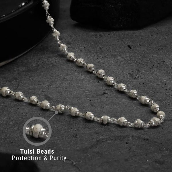 Silver Plated Tulsi Mala
