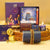 Gold Plated Modern Rudraksha Ki Rakhi - Complete Rakhi Hamper