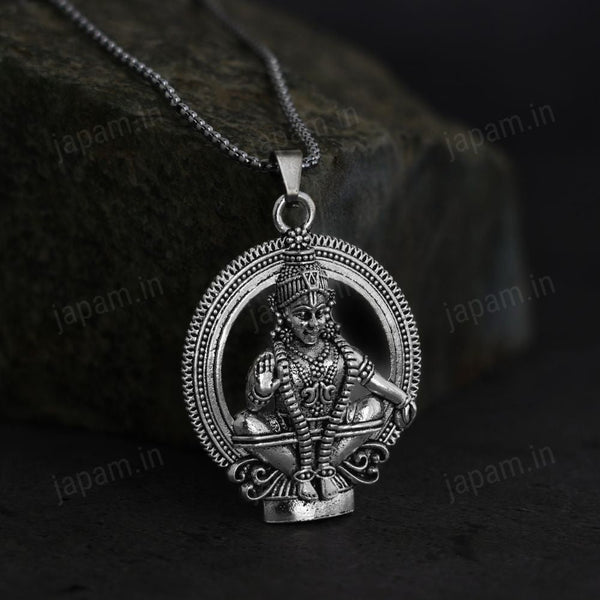 Silver Plated Lord Ayyappa Necklace