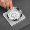 Sacred Om Selenite Plate