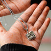 Silver Plated Raw Pyrite Stone Pendant