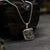 Silver Plated Raw Pyrite Stone Pendant