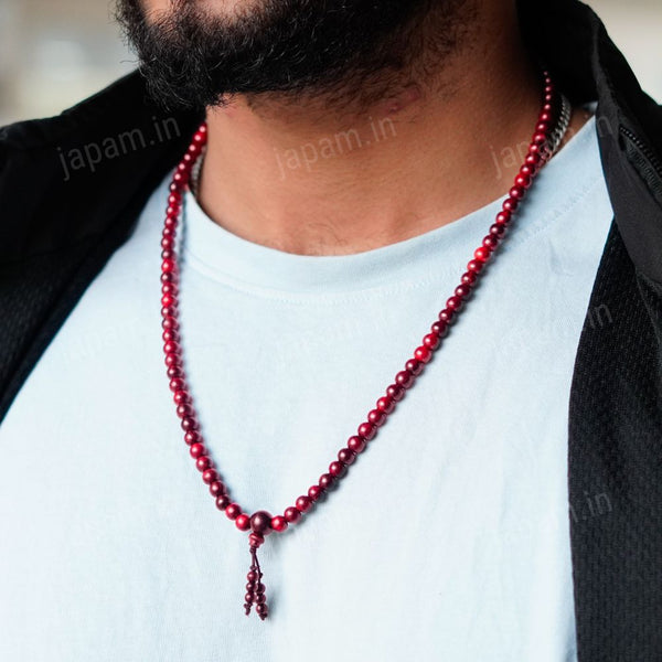 Red Sandalwood Jaap Mala - 108+1 Beads