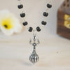 Silver Plated Trishool Gada Karungali Mala