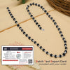 Pure 92.5 Sterling Silver Karungali Mala - Natural Ebony Wood