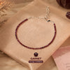 Diamond Cut Garnet Anklet