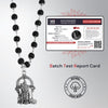 Silver Plated Karungali Necklace with Murugan Pendant