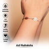 Silver Plated Rudraksha Om Bracelet