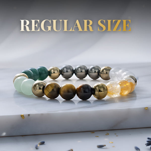 Dhanlabh Band with Pyrite, Tiger Eye, Citrine, Aventurine, Sphatik & Jade Beads
