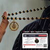 Gold Plated Karungali Necklace with Hanuman Pendant