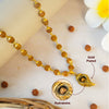 Gold Plated Shiv Shankh Rudraksha Mala