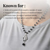 Silver Plated Karungali Necklace with Trishool Pendant