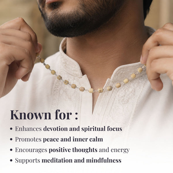 92.5 Sterling Silver Tulsi Mala