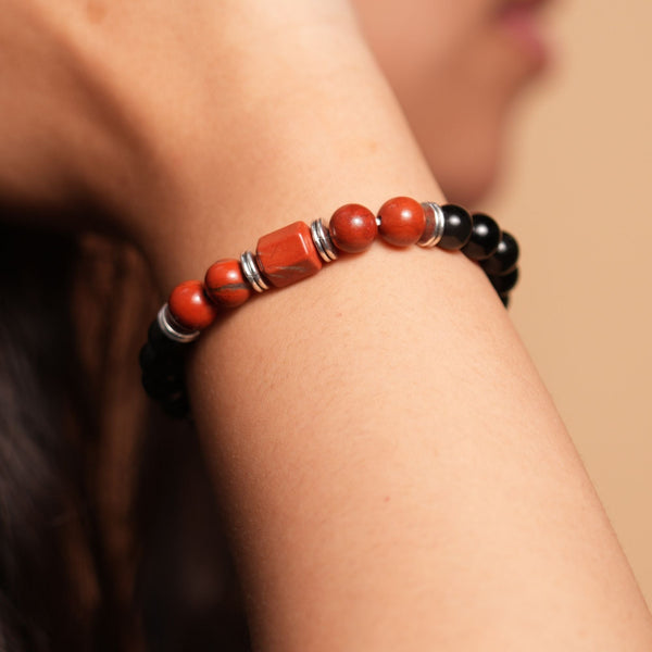 Red Jasper Zodiac Band – Aries (मेष राशि)