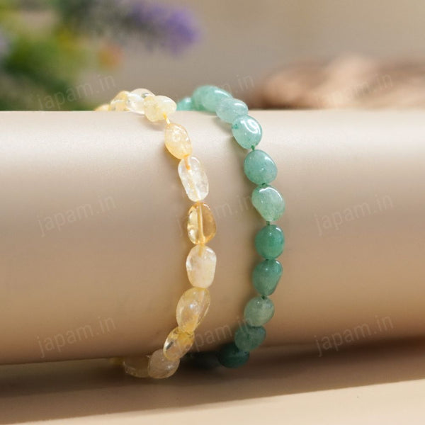 Infinite Luck Combo - Citrine & Aventurine Bands