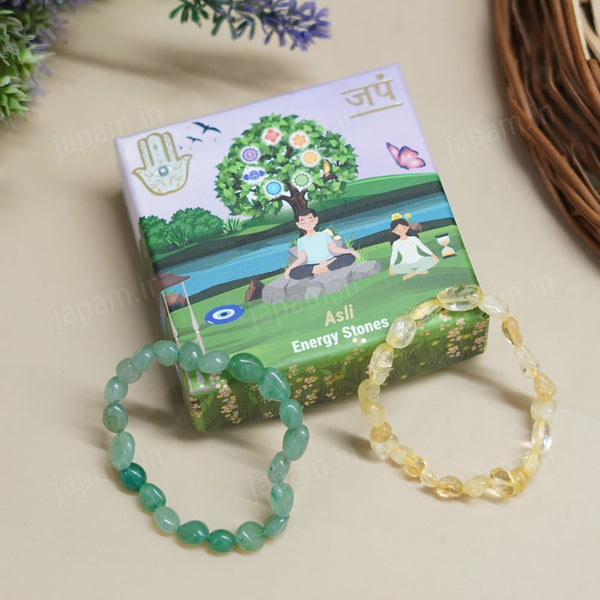 Infinite Luck Combo - Citrine & Aventurine Bands
