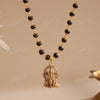 Gold Plated Karungali Necklace with Murugan Pendant