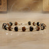 Silver Plated Rudraksha Karungali Mala + Bracelet Combo