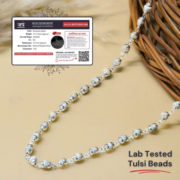 Silver Plated Tulsi Mala