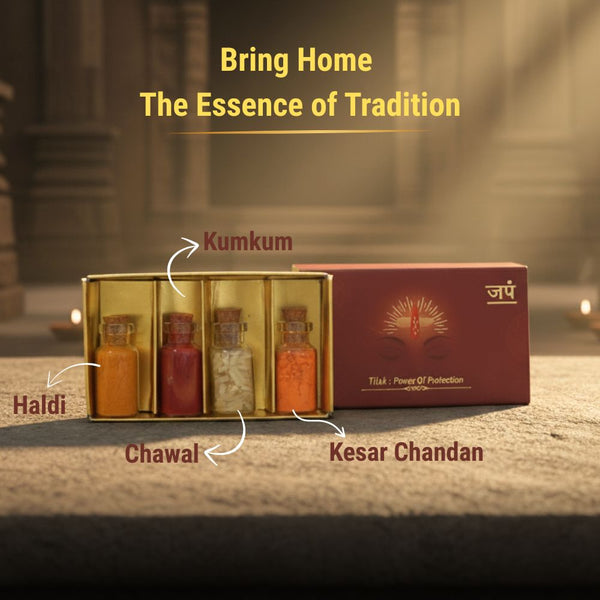 Divya Tilak Set - Kumkum, Haldi, Chandan & Chawal