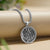 Oxi Silver Dashbhuja Durga Maa Necklace